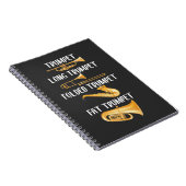 Typen von Trompets Player Music Instrument Musicia Notizblock (Rechte Seite)