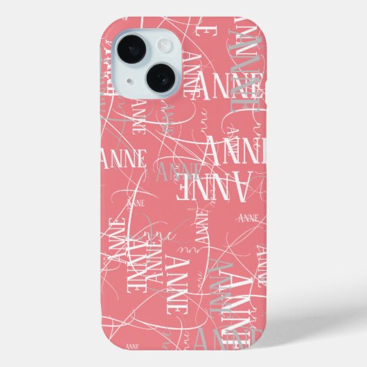 Typenbezeichnung Muster Pink Case-Mate iPhone Hülle (Rückseite)