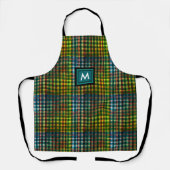 Typenmonogramm des Karierten Tartan-Musters Schürze (Vorderseite)