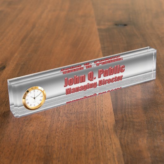 Typenschild aus abgeschrägtem Stahl Namensplakette (Seite)