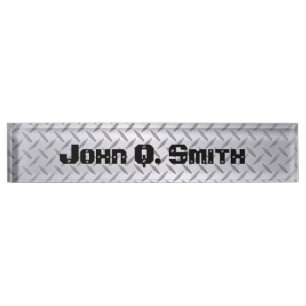 Typenschild aus personalisiertem Stahl Namensplakette