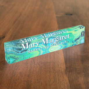 Typenschild "Deep Sea Acrylic Flow" Namensplakette