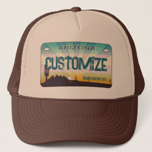 Typenschild für Arizona Truckerkappe