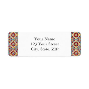 Typenschild für islamische geometrische Muster