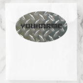 Typenschild für Metallbearbeitung Ovaler Aufkleber (Tasche)