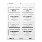 Typenschild mit schwarz-weißem minimalistischem Sc (Vorne)