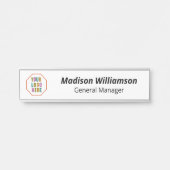 Typenschilder der Bürotür mit Logo Türschild (Vorderseite )