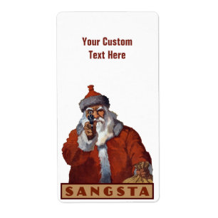 Typenschilder des Gangsta Santa