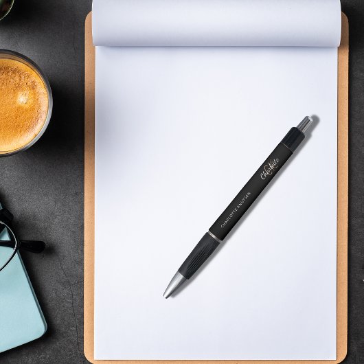 Typenschrift für schwarzes Gold Kugelschreiber