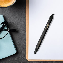 Typenschrift für schwarzes Gold Kugelschreiber