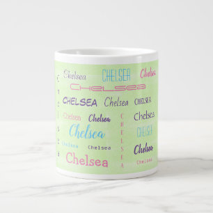 Typenspezifisch für den Schriftart mit personalisi Jumbo-Tasse