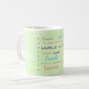 Typenspezifisch für den Schriftart mit personalisi Kaffeetasse