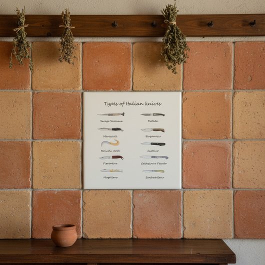 Types of Italian Knives Illustrated Chart  Fliese