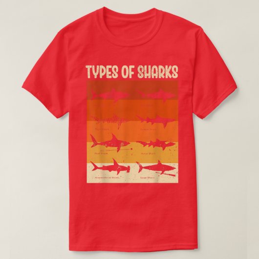 Types Of Sharks T-Shirt (Design vorne)