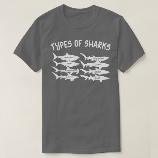 Types Of Sharks T-Shirt (Design vorne)