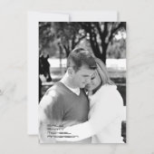 Typeset AMPERSAND fett FOTO Hochzeit Einladung (Rückseite)
