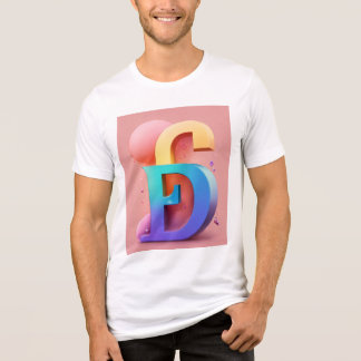 "Typetrio 3D Designer Letter T - Shirt