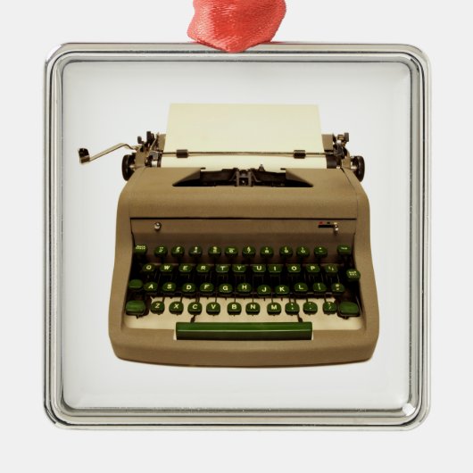 Typewriter Christmas Tree Ornament for Writers (Vorne)