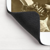 Typewriter girl mousepad (Ecke)