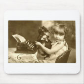 Typewriter girl mousepad (Vorne)