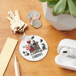 typewriter I love you Schlüsselanhänger