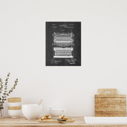 Typewriter Patent Poster (Küche)