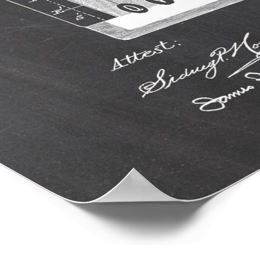 Typewriter Patent Poster (Ecke)