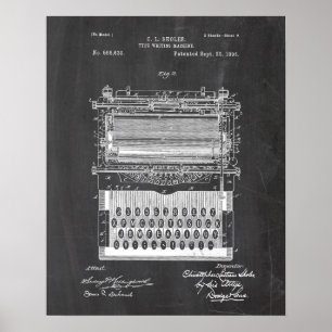Typewriter Patent Poster