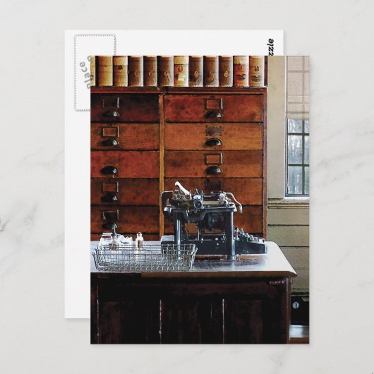 Typewriter Postkarte (Vorne/Hinten)