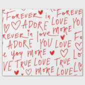 Typewriting Love  Geschenkpapier (Flach)