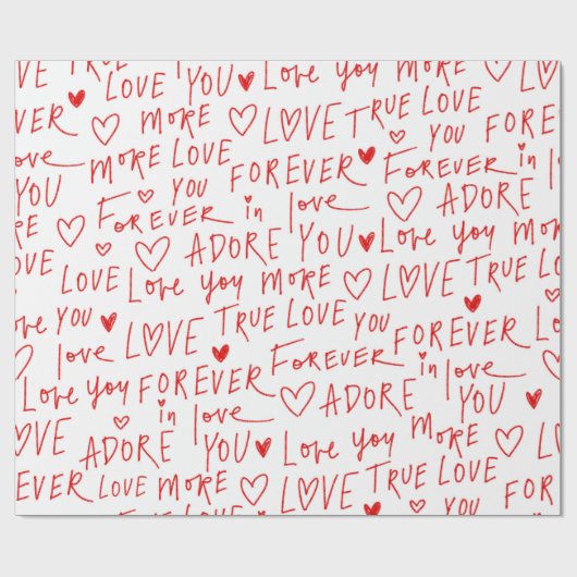 Typewriting Love  Geschenkpapier (Flach)