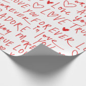 Typewriting Love  Geschenkpapier (Ecke)