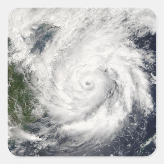 Typhoon Kai-Tak Quadratischer Aufkleber (Vorderseite)