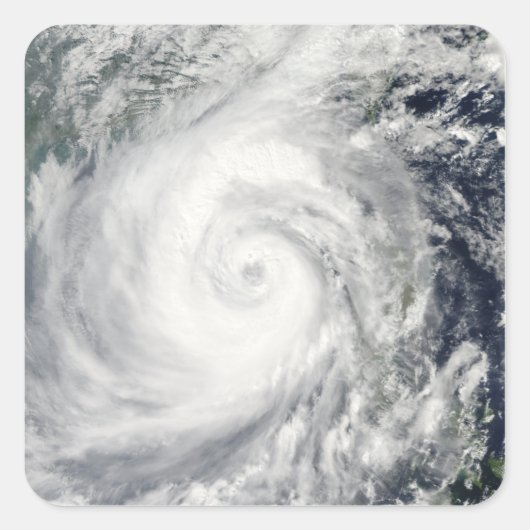 Typhoon Megi 2 Quadratischer Aufkleber (Vorderseite)