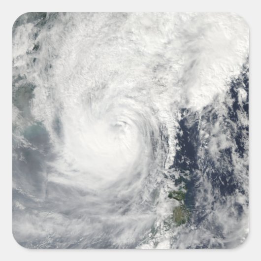 Typhoon Megi 3 Quadratischer Aufkleber (Vorderseite)