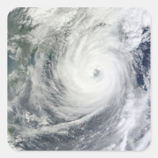 Typhoon Megi 4 Quadratischer Aufkleber (Vorderseite)