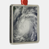 Typhoon Megi Silbernes Ornament (Rechts)
