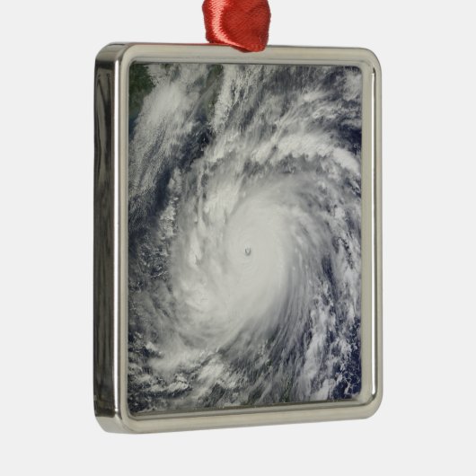 Typhoon Megi Silbernes Ornament (Rechts)