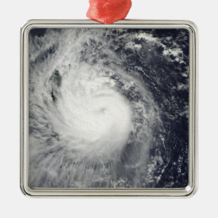Typhoon Mirinae in Richtung Westen Silbernes Ornament