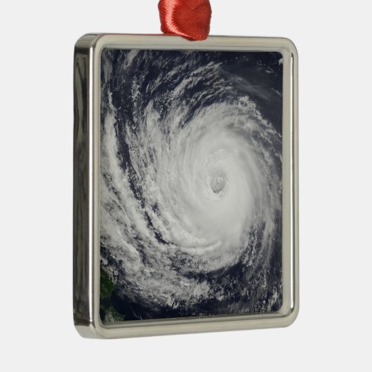 Typhoon Phanfone Silbernes Ornament (Rechts)