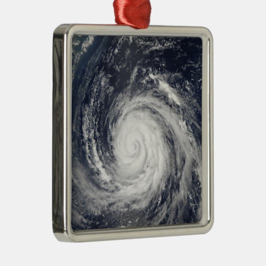 Typhoon Rusa Silbernes Ornament (Rechts)