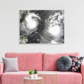 Typhoon Saomai und Tropensturm Bopha Leinwanddruck (Insitu (Wohnzimmer))