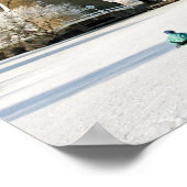 Typically dutch ice skating at Kinderdijk Holland Poster (Ecke)