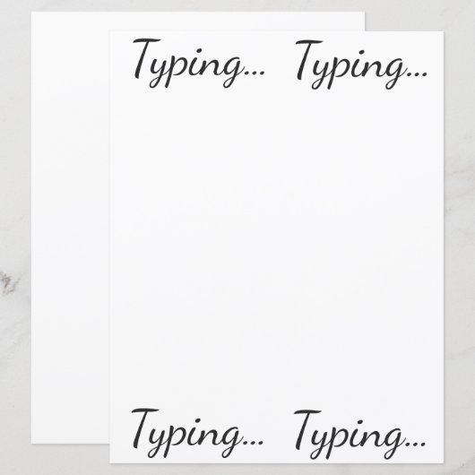 Typing... Papierblatt (Vorne/Hinten)