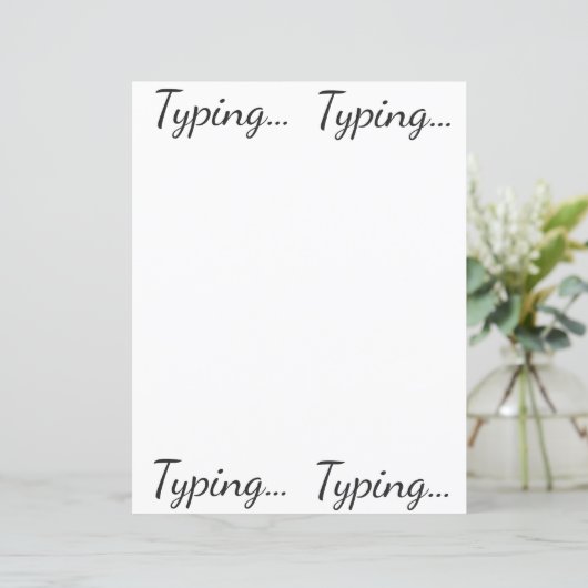 Typing... Papierblatt (Stehend Vorderseite)