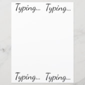 Typing... Papierblatt (Vorderseite)