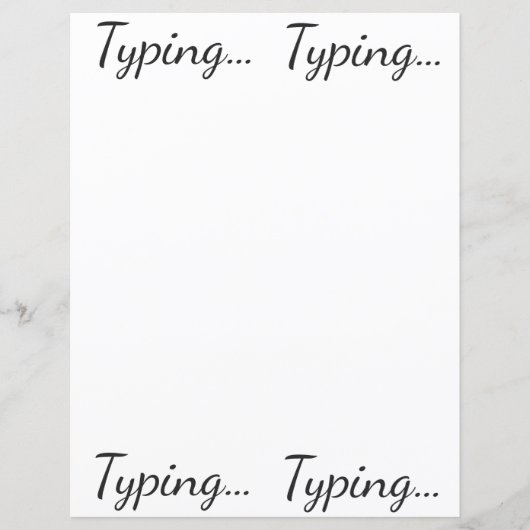 Typing... Papierblatt (Vorderseite)