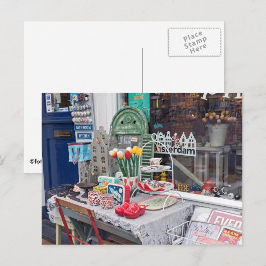 typisch Amsterdam Postkarte (Vorne/Hinten)