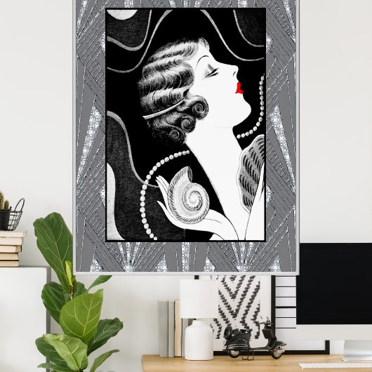 Typisch Lady der 1920er Poster (Heimbüro)