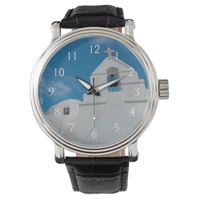 Typisch weiß gekalkte Kirche Armbanduhr (Vorderseite)